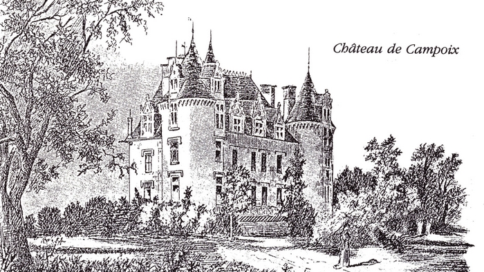 Le château de Campoix - Tiré de l'ouvrage Deux Siècles de Vènerie à travers la France - H. Tremblot de la Croix et B. Tollu (1988)